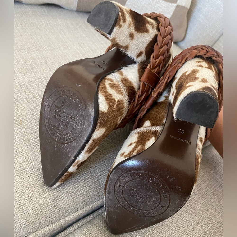 Golden Goose Michelle Cow Print Calf Hair Booties – Size 6 (36) - Picture 4 of 8